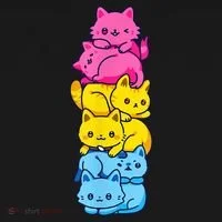 Pansexual Pride Cat LGBT Pan Flag Nonbinary Cute Cats Pile Women's Hoodie thumb 2