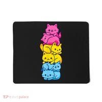 Pansexual Pride Cat LGBT Pan Flag Nonbinary Cute Cats Pile Mousepad thumb 0