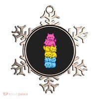 Pansexual Pride Cat LGBT Pan Flag Nonbinary Cute Cats Pile Ornament thumb 0