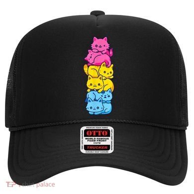 Pansexual Pride Cat LGBT Pan Flag Nonbinary Cute Cats Pile Hat