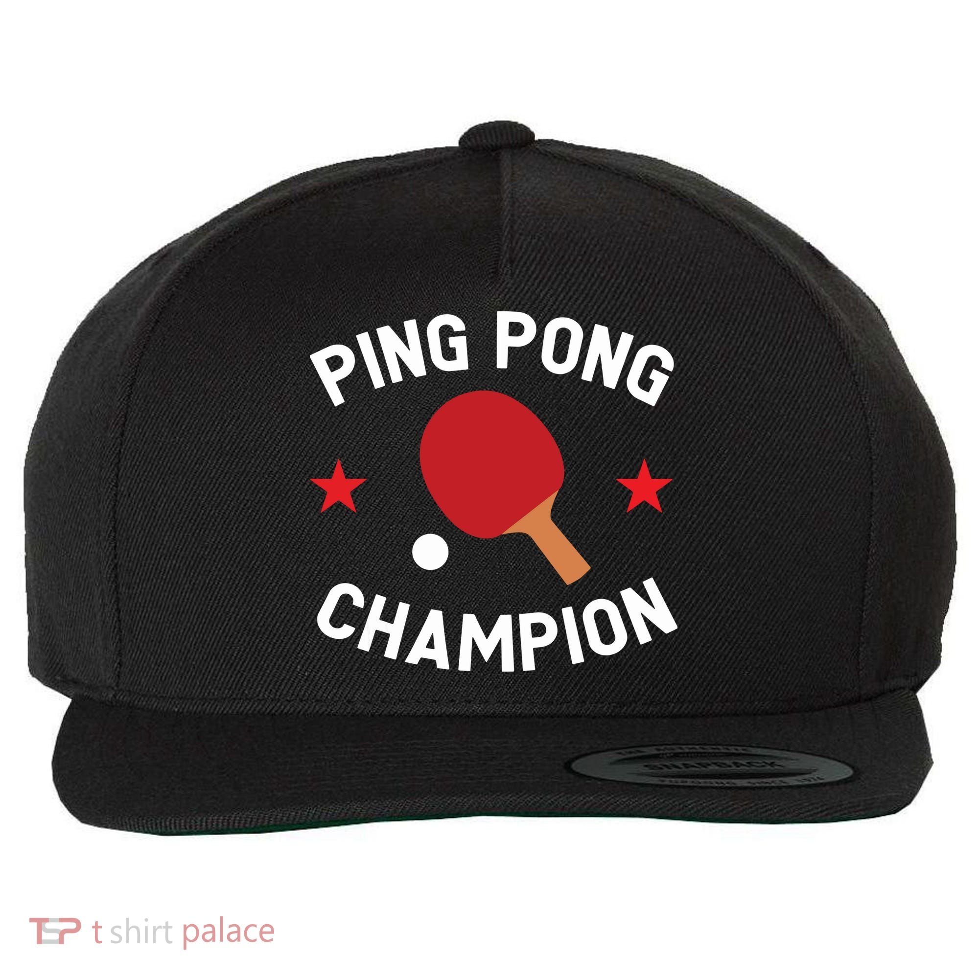 Ping Pong Champion Table Tennis Lover Gift Wool Snapback Cap