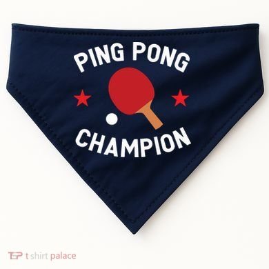 Ping Pong Champion Table Tennis Lover Gift USA-Made Doggie Bandana
