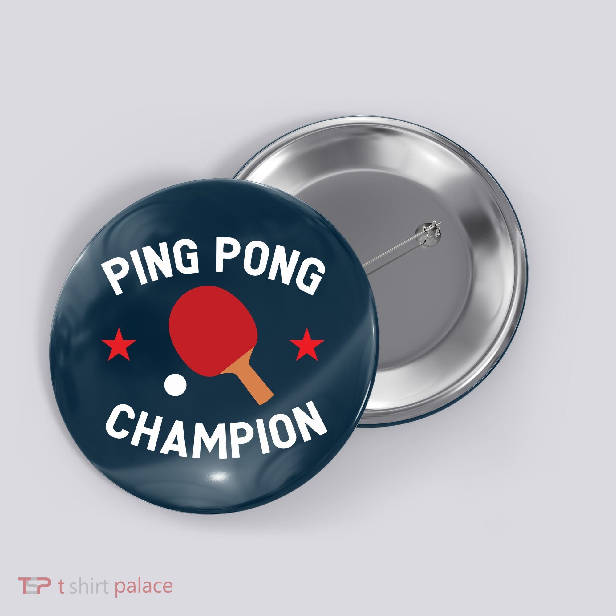 Ping Pong Champion Table Tennis Lover Gift Button