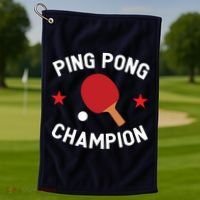 Ping Pong Champion Table Tennis Lover Gift Golf Towel thumb 1