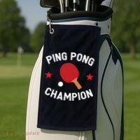 Ping Pong Champion Table Tennis Lover Gift Golf Towel thumb 2