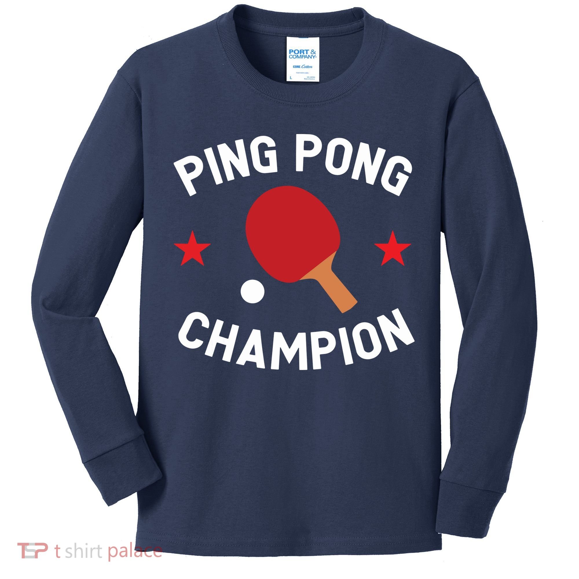 Ping Pong Champion Table Tennis Lover Gift Kids Long Sleeve Shirt