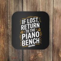 Piano Player Classical Music Pianist And Keyboard Musician Coaster thumb 0