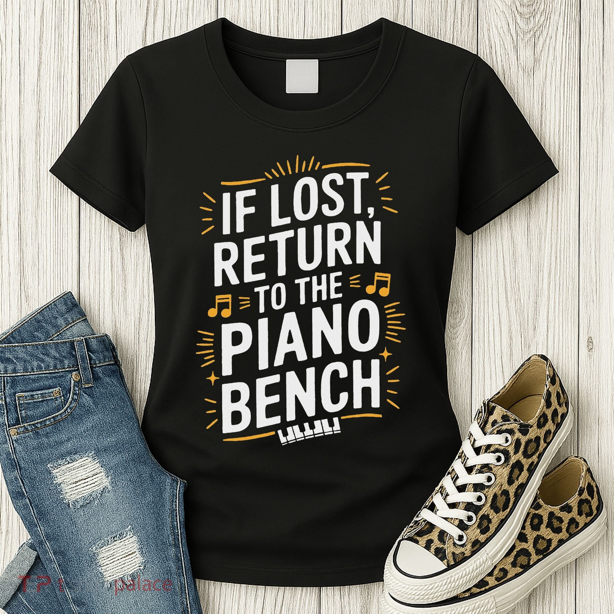 Piano Player Classical Music Pianist And Keyboard Musician Women's T-Shirt