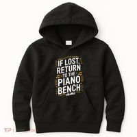 Piano Player Classical Music Pianist And Keyboard Musician Kids Hoodie thumb 0