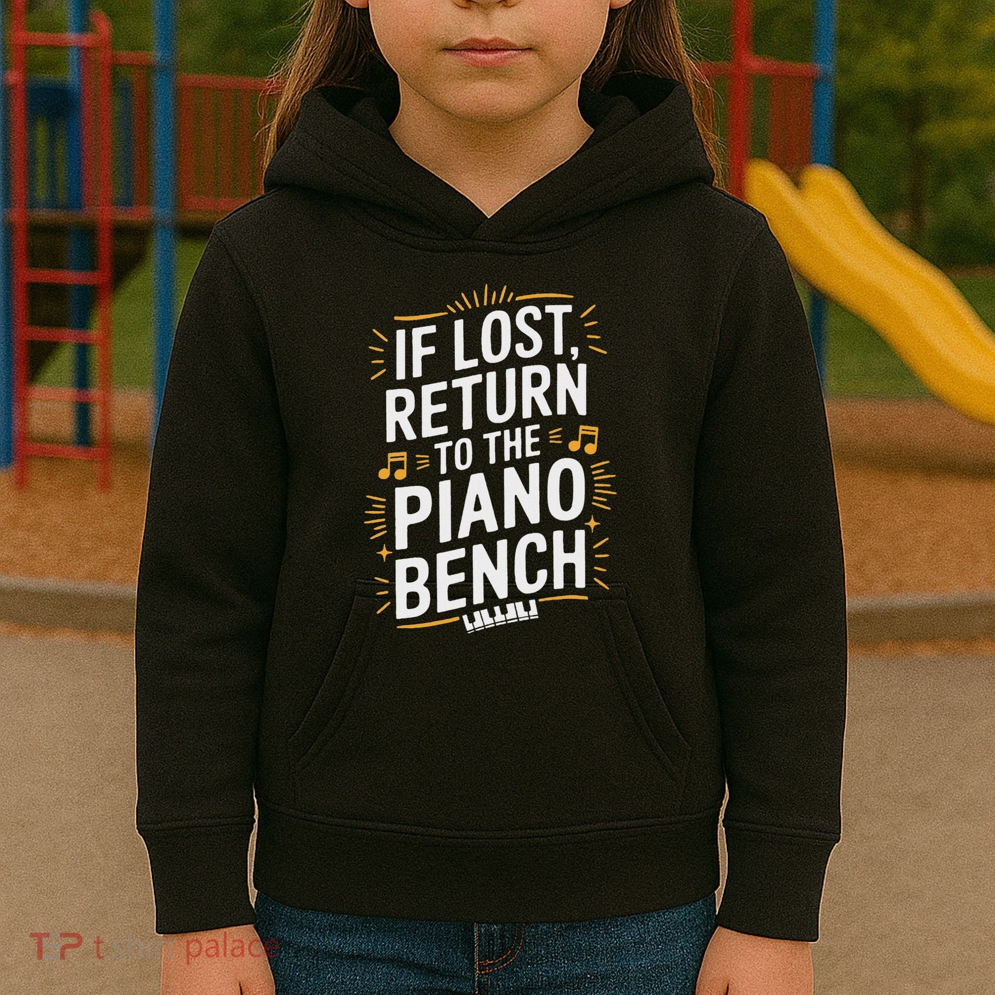 Piano Player Classical Music Pianist And Keyboard Musician Kids Hoodie