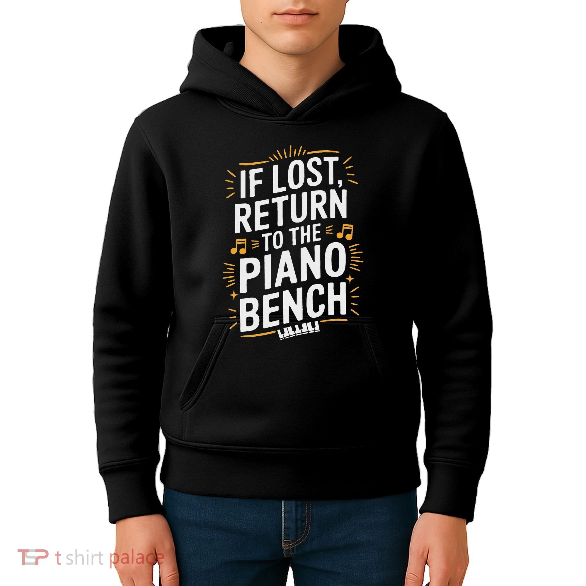 Piano Player Classical Music Pianist And Keyboard Musician Kids Hoodie