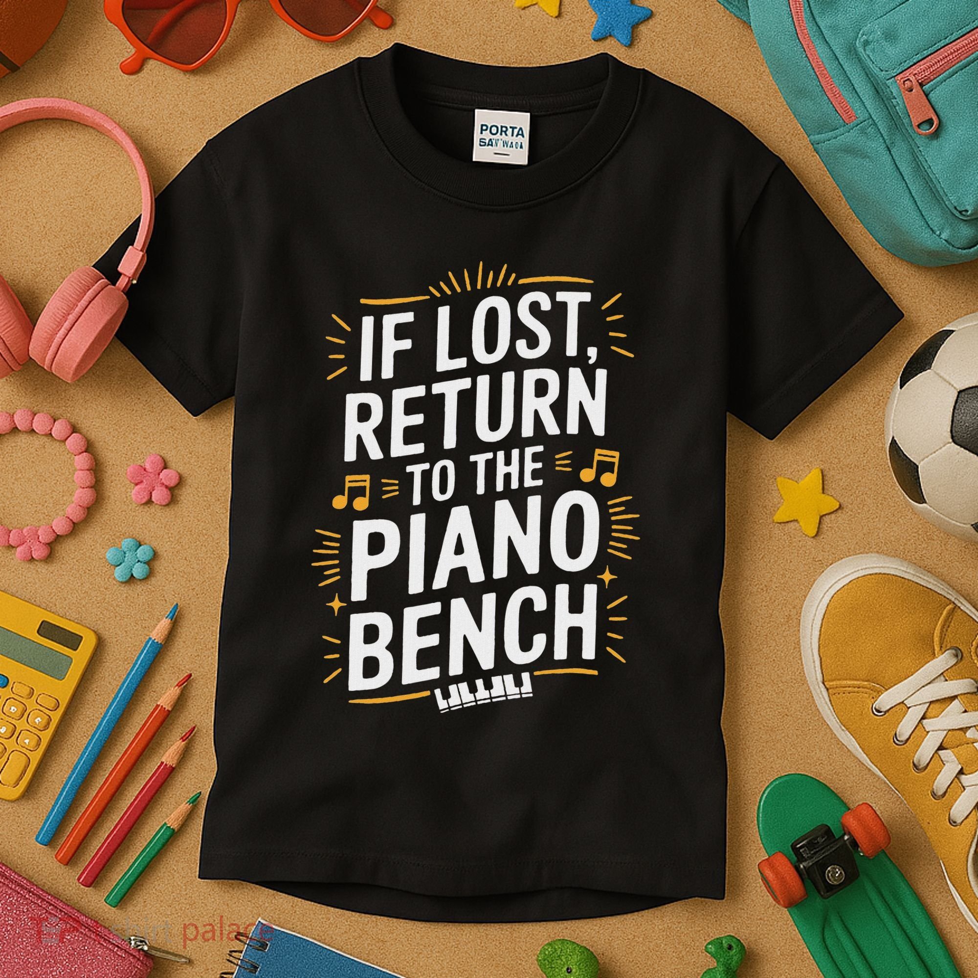 Piano Player Classical Music Pianist And Keyboard Musician Kids T-Shirt