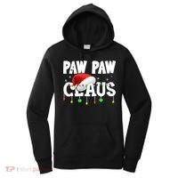 Paw Paw Claus Funny Christmas Lights Santa Hat Costume Women's Hoodie thumb 0
