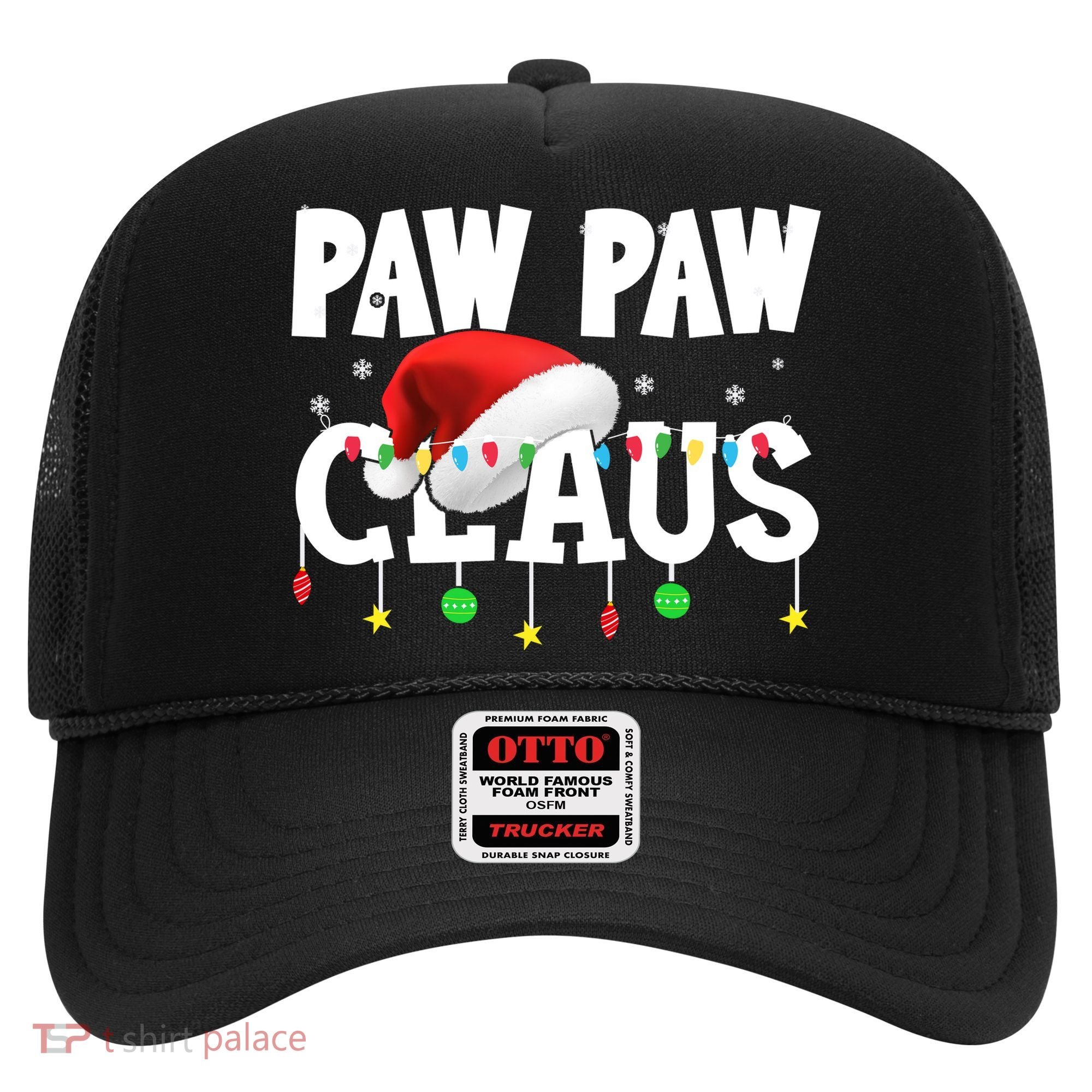 Paw Paw Claus Funny Christmas Lights Santa Hat Costume Hat