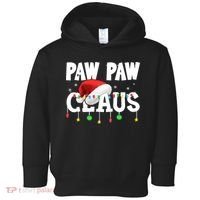 Paw Paw Claus Funny Christmas Lights Santa Hat Costume Toddler Hoodie thumb 0
