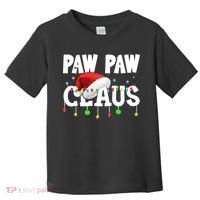 Paw Paw Claus Funny Christmas Lights Santa Hat Costume Toddler T-Shirt thumb 0