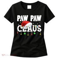 Paw Paw Claus Funny Christmas Lights Santa Hat Costume Women's T-Shirt thumb 0
