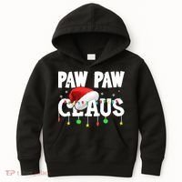 Paw Paw Claus Funny Christmas Lights Santa Hat Costume Kids Hoodie thumb 0
