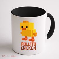 Pixel Pollito Chicken Funny Retro Video Game Style Art Coffee Mug thumb 1