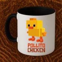 Pixel Pollito Chicken Funny Retro Video Game Style Art Coffee Mug thumb 2