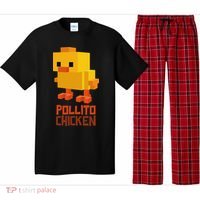 Pixel Pollito Chicken Funny Retro Video Game Style Art Pajama Set thumb 0