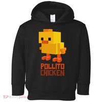 Pixel Pollito Chicken Funny Retro Video Game Style Art Toddler Hoodie thumb 0