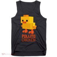 Pixel Pollito Chicken Funny Retro Video Game Style Art Tank Top thumb 0