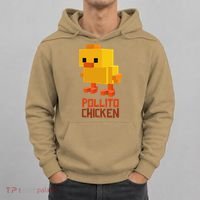 Pixel Pollito Chicken Funny Retro Video Game Style Art Hoodie thumb 0