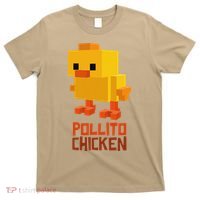 Pixel Pollito Chicken Funny Retro Video Game Style Art T-Shirt thumb 0