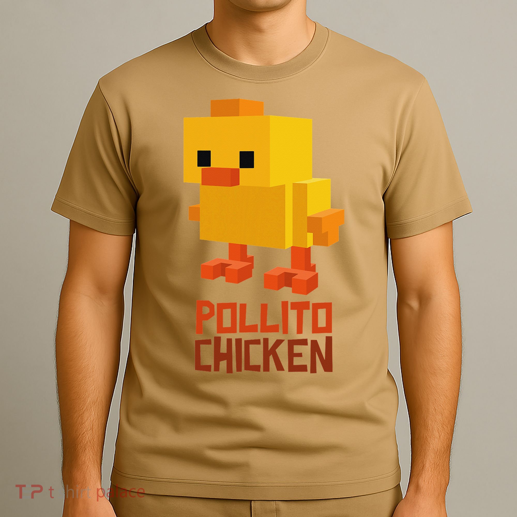 Pixel Pollito Chicken Funny Retro Video Game Style Art T-Shirt