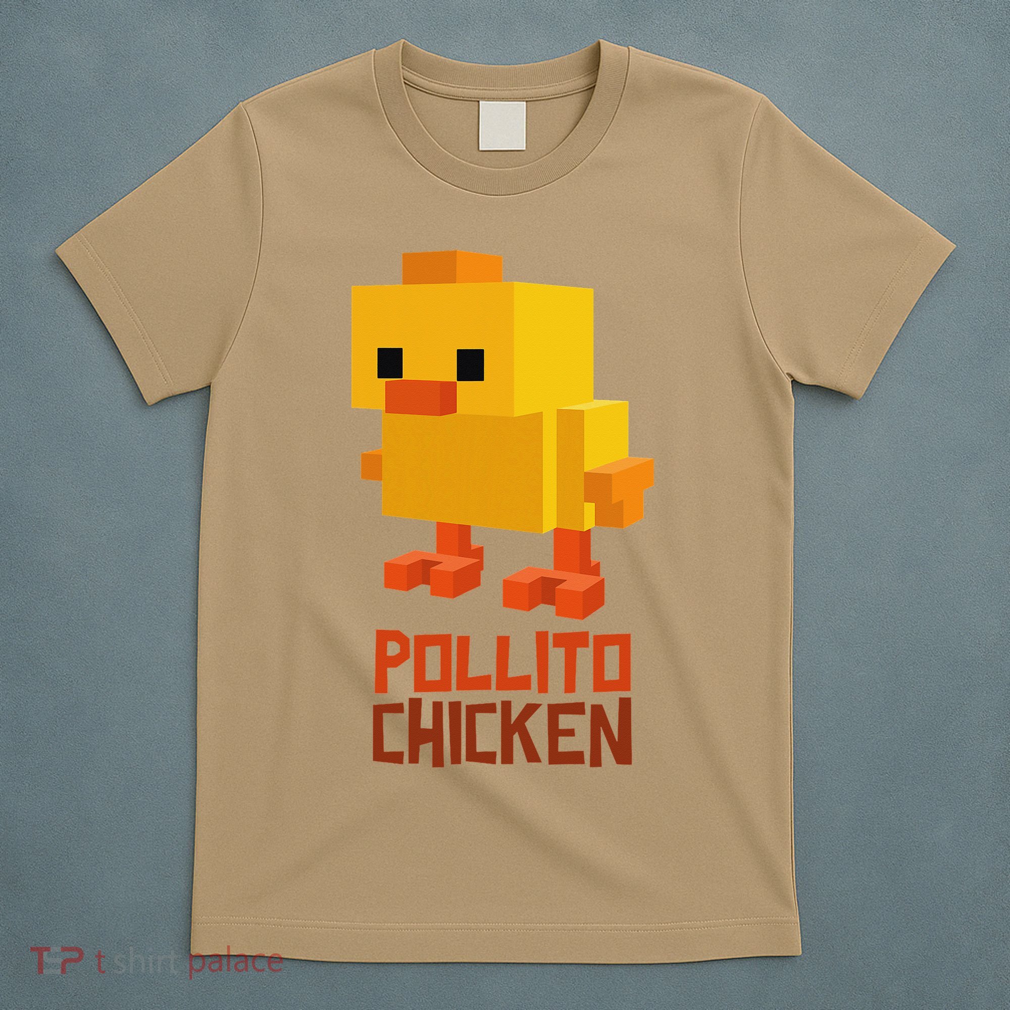 Pixel Pollito Chicken Funny Retro Video Game Style Art T-Shirt