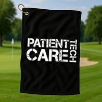 Pct Patient Care Tech Heart Gift Golf Towel thumb 1