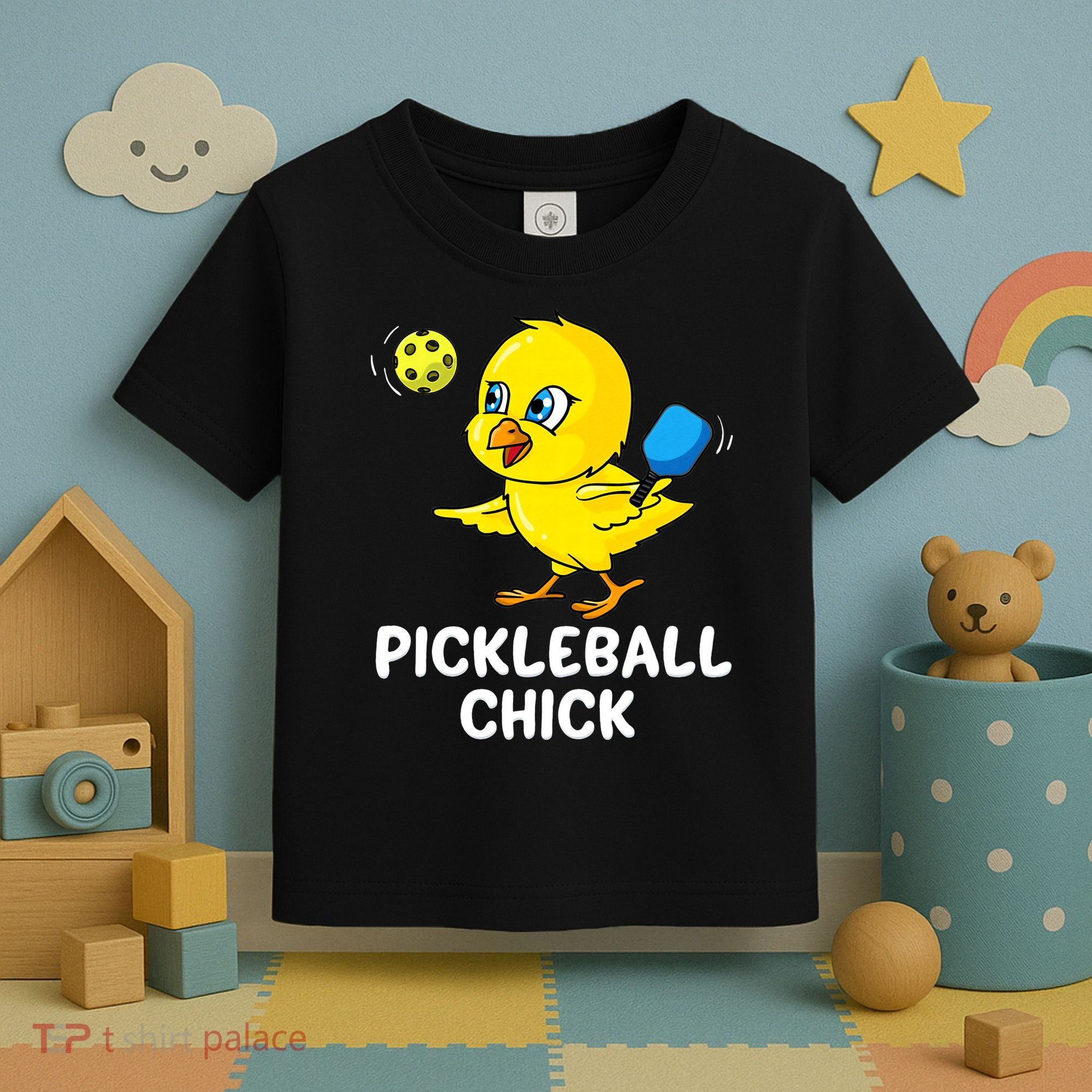 Pickleball Pickleball Chick Player Loves to Play Toddler T-Shirt