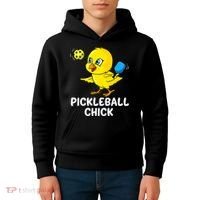 Pickleball Pickleball Chick Player Loves to Play Kids Hoodie thumb 4