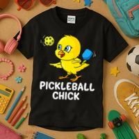 Pickleball Pickleball Chick Player Loves to Play Kids T-Shirt thumb 3