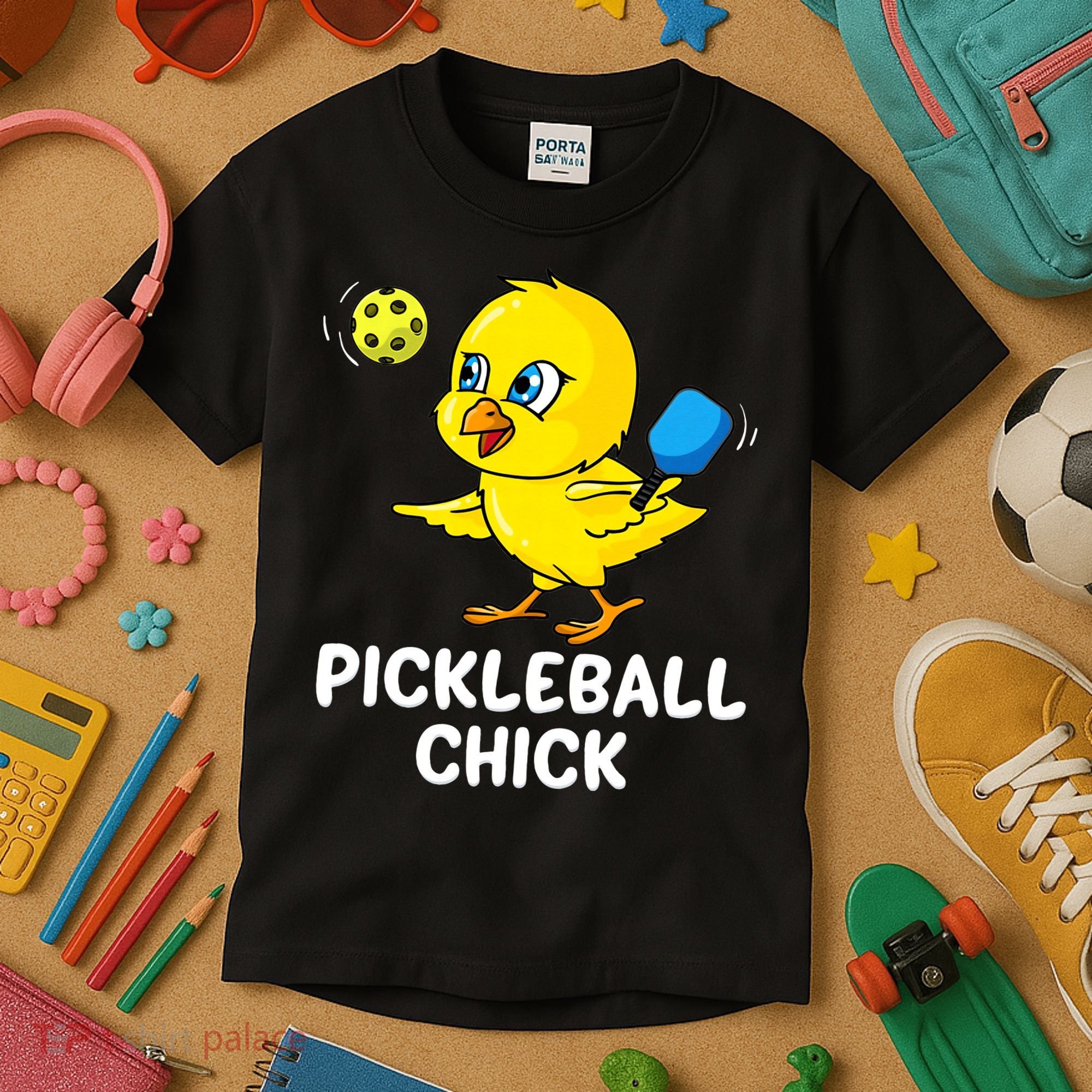 Pickleball Pickleball Chick Player Loves to Play Kids T-Shirt
