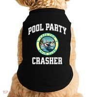 Pool Party Crasher Cape Cod Shark Theme Swimming Souvenir Doggie Tank thumb 0