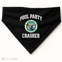 Pool Party Crasher Cape Cod Shark Theme Swimming Souvenir USA-Made Doggie Bandana thumb 0