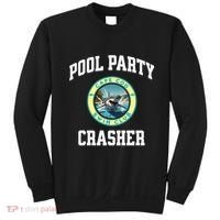 Pool Party Crasher Cape Cod Shark Theme Swimming Souvenir Sweatshirt thumb 0
