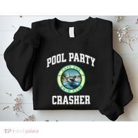 Pool Party Crasher Cape Cod Shark Theme Swimming Souvenir Sweatshirt thumb 2