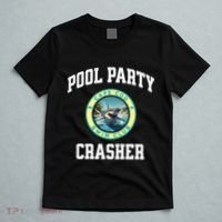 Pool Party Crasher Cape Cod Shark Theme Swimming Souvenir T-Shirt thumb 5