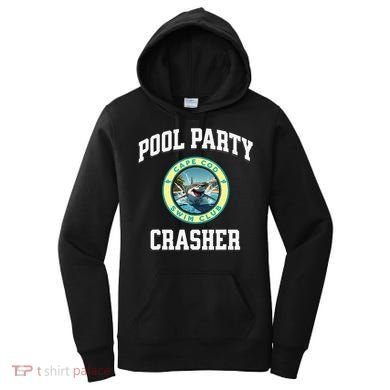 Pool Party Crasher Cape Cod Shark Theme Swimming Souvenir Women's Hoodie