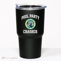 Pool Party Crasher Cape Cod Shark Theme Swimming Souvenir Tumbler thumb 0