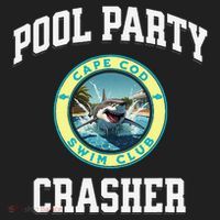 Pool Party Crasher Cape Cod Shark Theme Swimming Souvenir Tumbler thumb 3