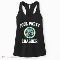 Pool Party Crasher Cape Cod Shark Theme Swimming Souvenir Women's Tank Top thumb 0