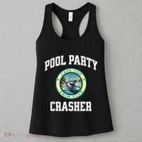 Pool Party Crasher Cape Cod Shark Theme Swimming Souvenir Women's Tank Top thumb 3