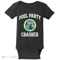 Pool Party Crasher Cape Cod Shark Theme Swimming Souvenir Baby Bodysuit thumb 0