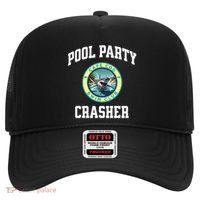 Pool Party Crasher Cape Cod Shark Theme Swimming Souvenir Hat thumb 0