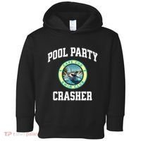 Pool Party Crasher Cape Cod Shark Theme Swimming Souvenir Toddler Hoodie thumb 0