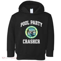 Pool Party Crasher Cape Cod Shark Theme Swimming Souvenir Toddler Hoodie thumb 0